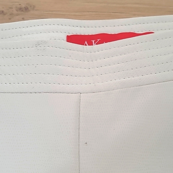 100% Genuine leather 90's Biker Mid Rise Boot Cut White Pants 6 - Picture 10 of 14